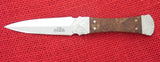 Buck 0205 205 Koji Hara Dagger "Stone-Step" Handle w/ Burlwood Inserts ATS-34 Fixed Blade Knife USA Lot#SB-koji