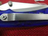 Buck 0442FX 442FX 442 Bucklite Clear Dark Blue Folding Pocket Knife Lockback USA Made 2000 Lot#LT-19
