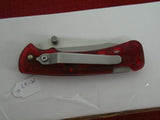 Buck 0442FX 442FX 442 Bucklite Clear Red Folding Pocket Knife Lockback USA Made 2000 Lot#LT-20
