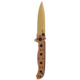 Columbia River CRKT M16-01DZ D2 Flipper Knife Kit Carson Design Spearpoint Tan GRN Handle