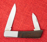 Gerber 7621 250B Silver Knight Knife 1982-1993 Wood Handle 2 Blade Japan Lot#MK-49