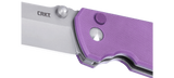 Columbia River CRKT 2495P Squid XM Button Lock Knife Purple G10 Lucas Burnley