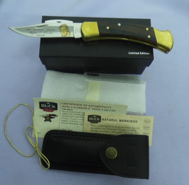 Buck 110 Folding Hunter, The Federal 50th Anniversary Limited Edition  0110EBS pocket knife