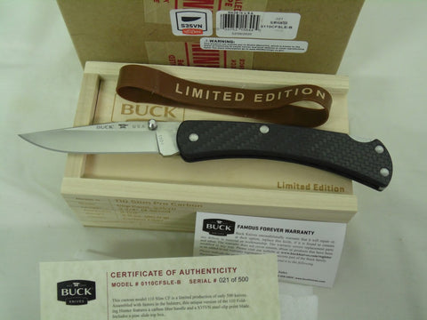 Buck 0110CFSLE 110 Slim Folding Hunter Knife Carbon Fiber S35VN 2020 Legacy Collection Limited Edition #19