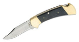 Buck 0112BKSLE1 112 Ranger Vintage Tribute Knife 50th Anniversary 440C Micarta Handles Brass Bolsters USA