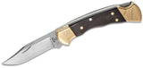 Buck 0112BRSFG 112 Ranger Finger Grooved Knife Ebony Wood 420HC Lockback USA Black Leather 112BRSFG