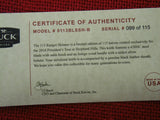 Buck 0113BLSSH 113 Ranger Small Skinner Knife 2018 President's Tour #99/115 Blue Indigo Wood CJ Signed USA Lot#BU-255