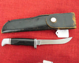Buck 0118 118 Personal Hunting Knife 2 Line Stamp 1967-1972 with Leather Foldover Sheath USA Made 118-21