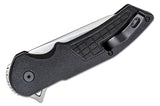 Buck 0261BKS 261 Hexam Black Handle Flipper Knife Pocket Clip Button Lock