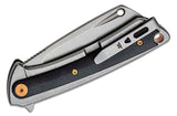 Buck 0263GYS 263 HiLine Flipper Knife Cleaver Style Anodized Aluminum Handles w/ G10 Onlay