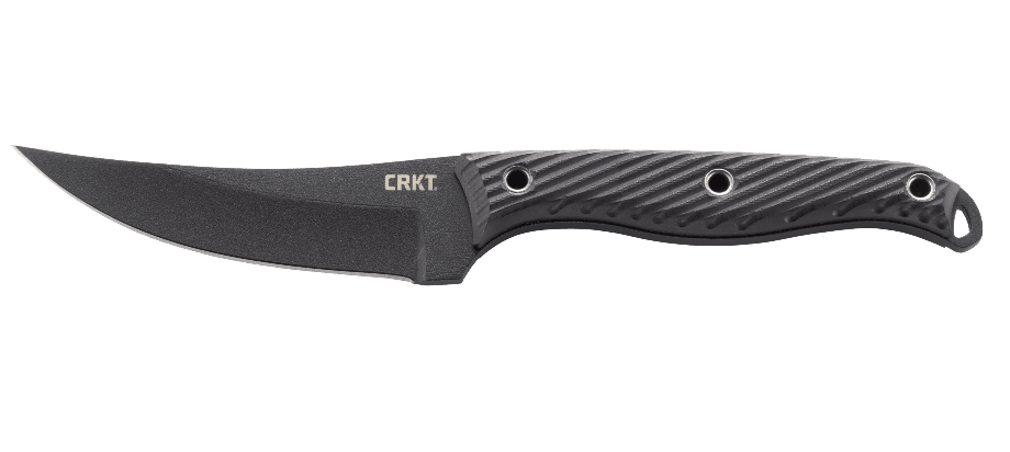 COLUMBIA RIVER KNIFE & TOOL Clever Girl Fixed Blade Knife with Sheath:  Powder Coated SK5 Steel, Upswept Blade, Textured Nylon Handle, Molle  Compatible Sheath 2709,Black 