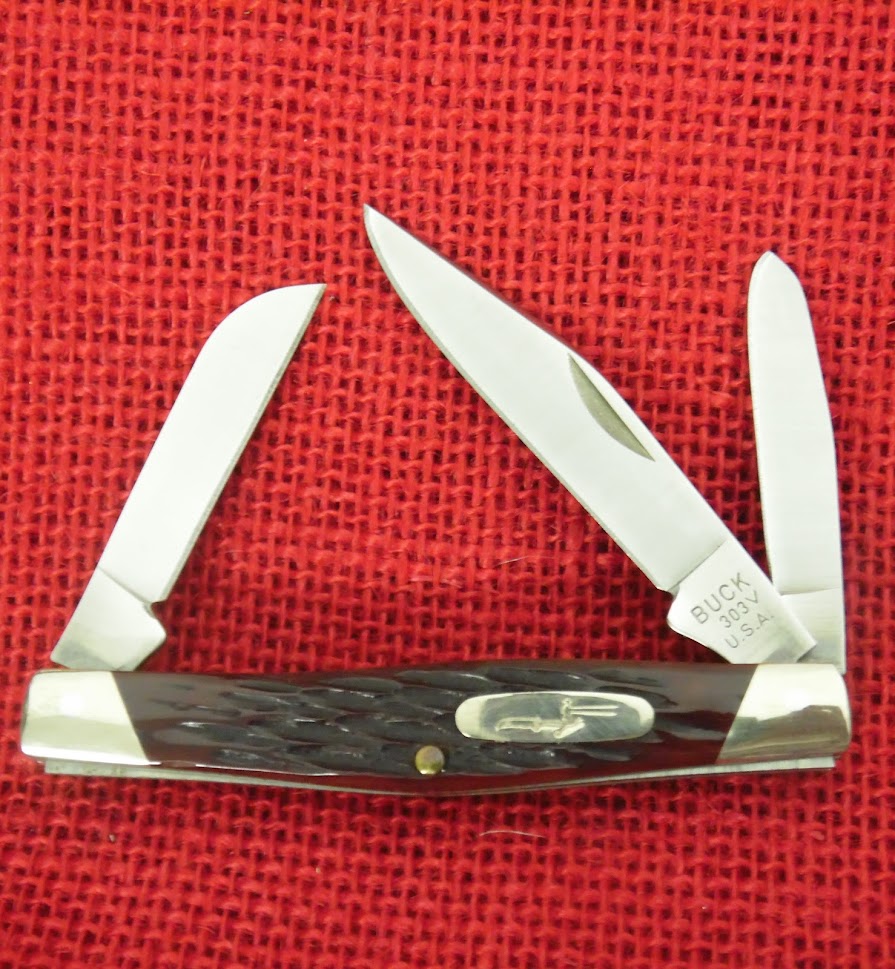 Buck 0303RB 0303RB 303 Cadet Red Bone Pocket Knife 1989 US Made UNUSED –  OzarkCutlery