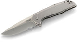 Columbia River CRKT 3710 Liong Mah G.S.D.  Get SH** Done Flipper Knife Drop Point Combo Edge Stainless Handle