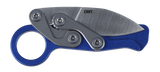 Columbia River CRKT 4050 Provoke EDC Kinematic Folding Knife D2 Drop Point Blue Aluminum