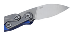 Columbia River CRKT 4050 Provoke EDC Kinematic Folding Knife D2 Drop Point Blue Aluminum