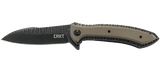 Columbia River CRKT 5380 Apoc IKBS Flipper Knife Tan G10 and Stainless Handle Frame Lock Eric Ochs