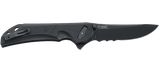 Columbia River CRKT 5401K 5401 Seismic Black w/ Veff Serrations IKBS Flipper Knife Deadbolt Lock Flavio Ikoma