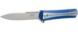 Columbia River CRKT 6710 Stickler Jeff Park Assisted Flipper Knife Blue Aluminum