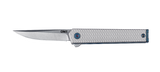 Columbia River CRKT 7081 CEO Mircoflipper Drop Point Flipper Knife Richard Rogers Textured Aluminum Liner Lock