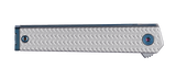 Columbia River CRKT 7081 CEO Mircoflipper Drop Point Flipper Knife Richard Rogers Textured Aluminum Liner Lock
