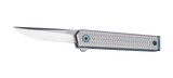 Columbia River CRKT 7081 CEO Mircoflipper Drop Point Flipper Knife Richard Rogers Textured Aluminum Liner Lock