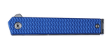 Columbia River CRKT 7083 CEO Mircoflipper Sheepsfoot Flipper Knife Richard Rogers Blue Textured Aluminum Liner Lock