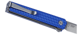 Columbia River CRKT 7083 CEO Mircoflipper Sheepsfoot Flipper Knife Richard Rogers Blue Textured Aluminum Liner Lock