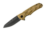 Buck 0843GRS 843 Sprint Ops Ball Bearing Flipper Knife Green Canvas Micarta Reverse Tanto S30V USA