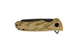 Buck 0843GRS 843 Sprint Ops Ball Bearing Flipper Knife Green Canvas Micarta Reverse Tanto S30V USA