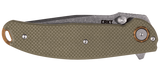 Columbia River CRKT 2471 Butte Assisted Opening Flipper Knife Deadbolt Lock Lucas Burnley D2 Drop Point