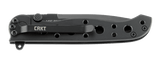 Columbia River CRKT M16-01KS Flipper Knife Plain Black Spear Point Stainless Handle Frame Lock Kit Carson