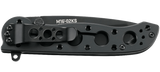 Columbia River CRKT M16-02KS Kit Carson Flipper Knife Frame Lock Black Tanto Blade Stainless Handle