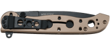Columbia River CRKT M16-03BK Flipper Knife Black Spear Point Bronze Stainless Handle Frame Lock Kit Carson