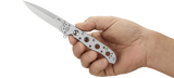 Columbia River CRKT M16-03SS Kit Carson Flipper Knife Frame Lock Spear Point Blade Stainless Handle