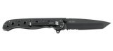 Columbia River CRKT M16-10KS Kit Carson Flipper Knife Black Frame Lock Tanto Point Stainless Handle
