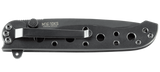 Columbia River CRKT M16-10KS Kit Carson Flipper Knife Black Frame Lock Tanto Point Stainless Handle