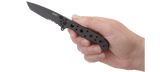 Columbia River CRKT M16-10KS Kit Carson Flipper Knife Black Frame Lock Tanto Point Stainless Handle