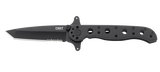 Columbia River CRKT M16-10KSF Kit Carson Special Forces Flipper Knife Black Frame Lock Tanto Point Stainless Handle