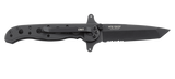 Columbia River CRKT M16-10KSF Kit Carson Special Forces Flipper Knife Black Frame Lock Tanto Point Stainless Handle