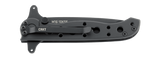 Columbia River CRKT M16-10KSF Kit Carson Special Forces Flipper Knife Black Frame Lock Tanto Point Stainless Handle