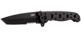 Columbia River CRKT M16-10KZ Kit Carson Flipper Knife Liner Lock Tanto Point GFN Handle Serrated