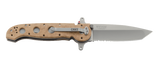 Columbia River CRKT M16-14ZSF Carson Special Forces Flipper Knife Tan GFN Handle Tanto 3-Point Serrations