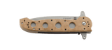 Columbia River CRKT M16-14ZSF Carson Special Forces Flipper Knife Tan GFN Handle Tanto 3-Point Serrations