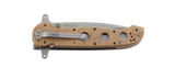 Columbia River CRKT M16-14ZSF Carson Special Forces Flipper Knife Tan GFN Handle Tanto 3-Point Serrations