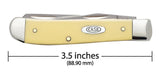 Case 00029 Mini Trapper Carbon Steel Yellow Synthetic Pocket Knife 3207 CS US Made