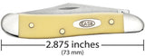 Case 00030 Peanut Knife Yellow Synthetic Carbon 3220 CS NIB
