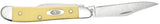 Case 00030 Peanut Knife Yellow Synthetic Carbon 3220 CS NIB