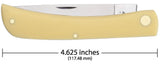 Case 00038 Sod Buster Knife Yellow Synthetic Carbon Steel NEW 3138 CS