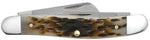 Case 00042 Medium Stockman 3 5/8" Slip Joint Pocket Knife Amber Jig Bone USA 6318 SS