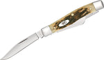 Case 00079 Medium Stockman CS 3 5/8" Slip Joint Pocket Knife Amber Jig Bone USA 63032 CS